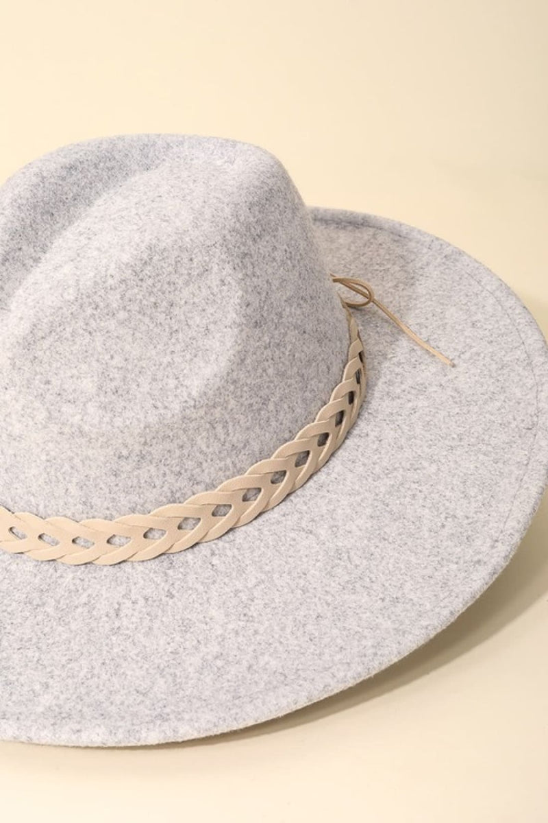 Fame Woven Together Braided Strap Fedora | Hats