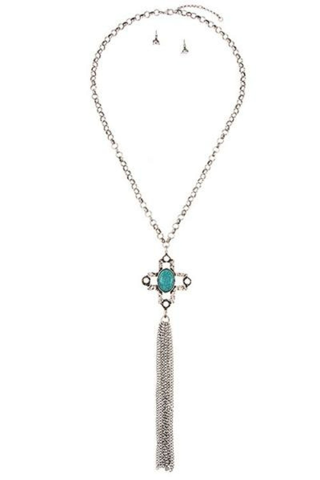 Fashion Boutique Statement Tassel Necklace + Earrings Set