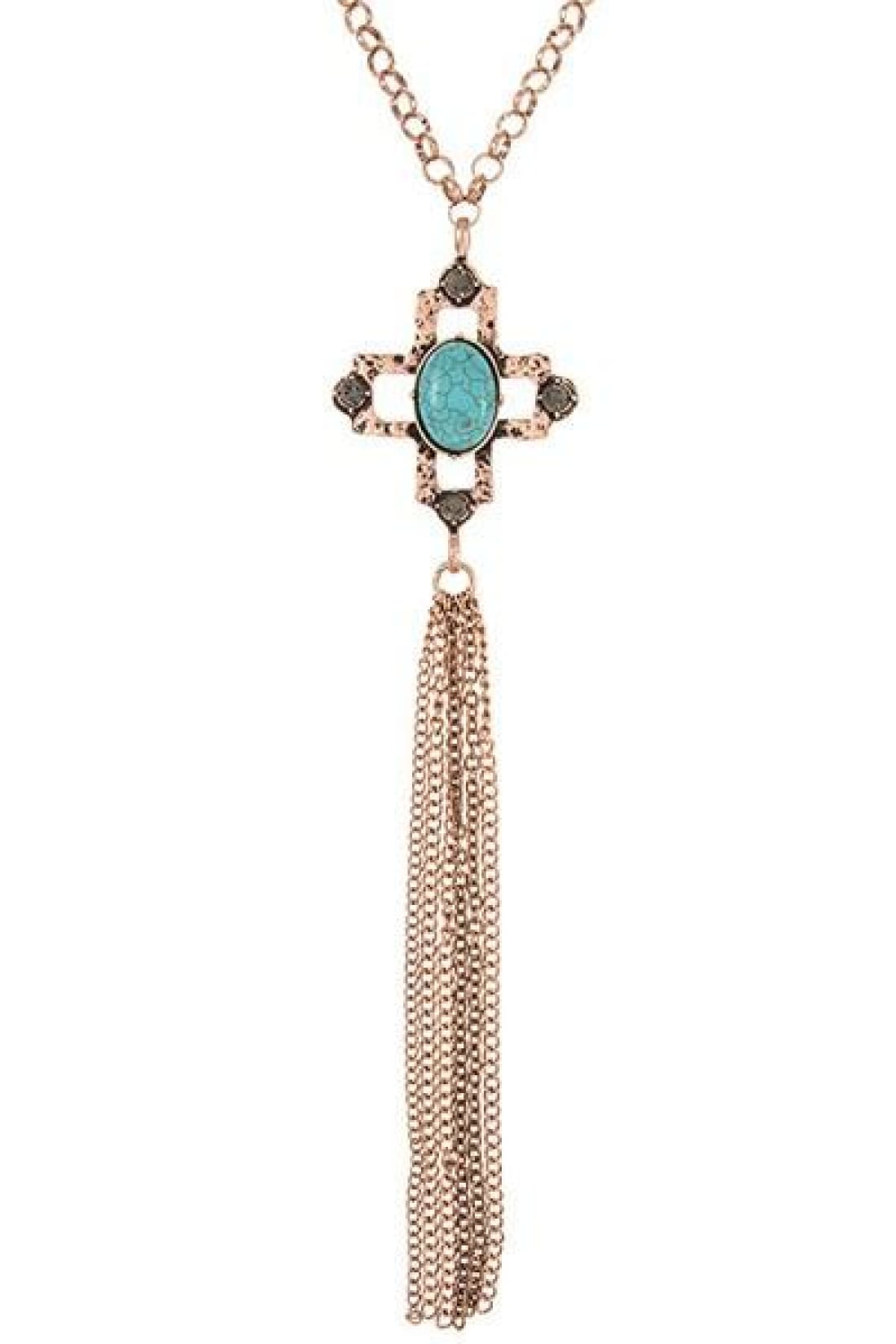 Fashion Boutique Statement Tassel Necklace + Earrings Set