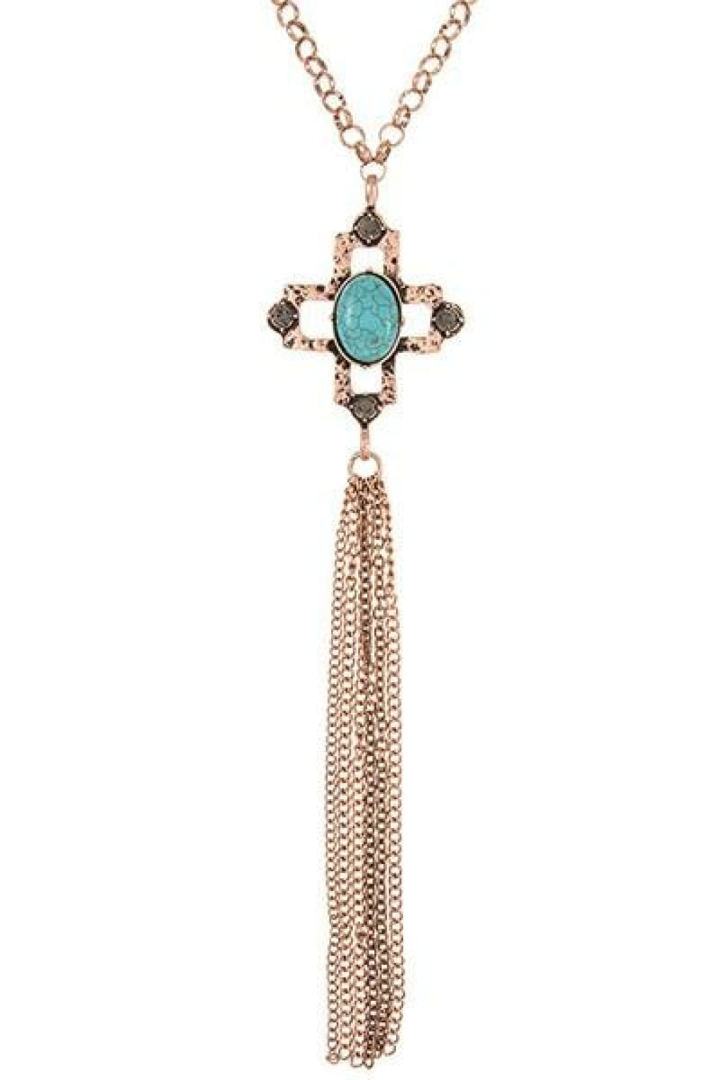 Fashion Boutique Statement Tassel Necklace + Earrings Set