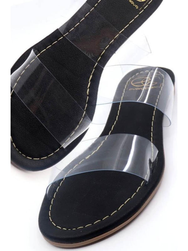 Gigi 4 Black Clear Sandals | SANDALS