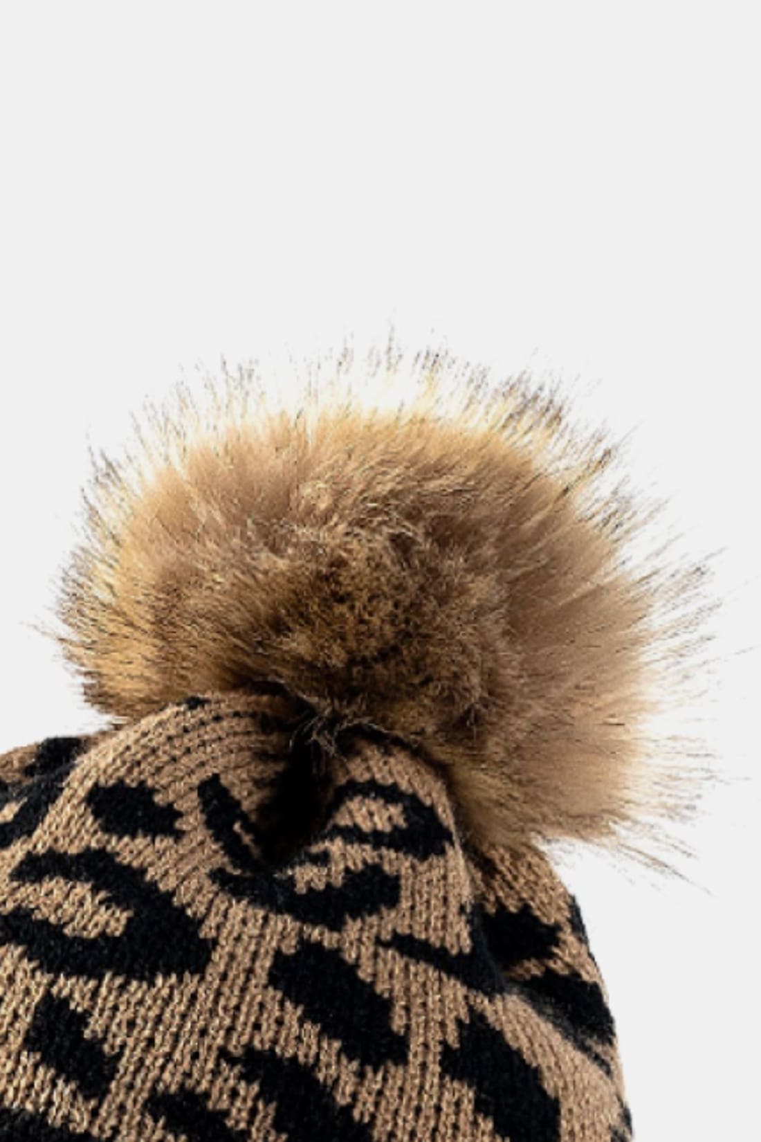 Leopard Pom-Pom Cuffed Beanie | women’s beanies