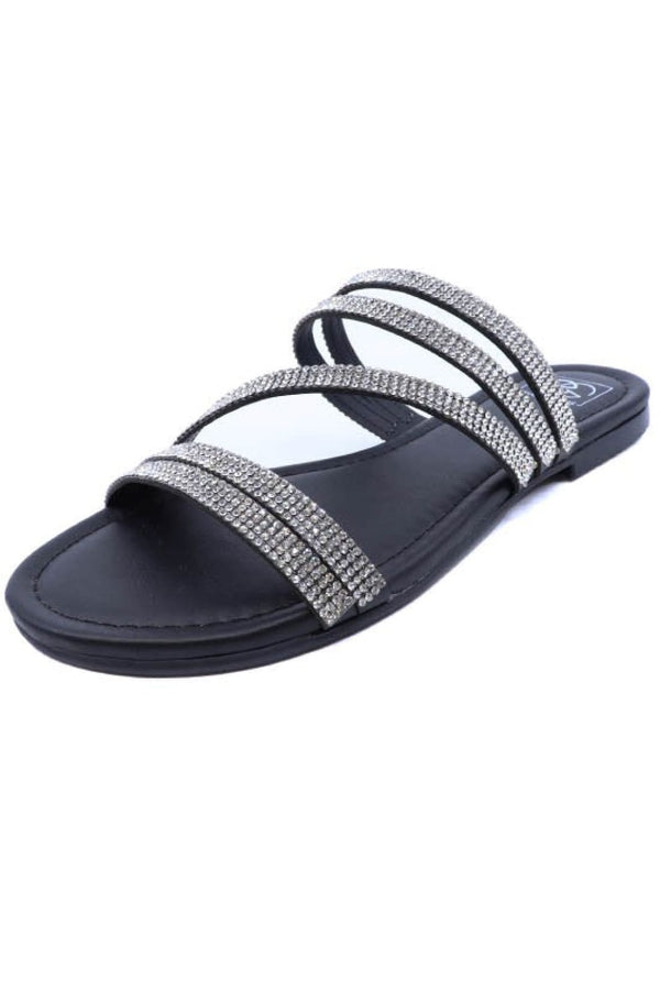 Lexi 9 Black Rhinestone Sandals | SANDALS