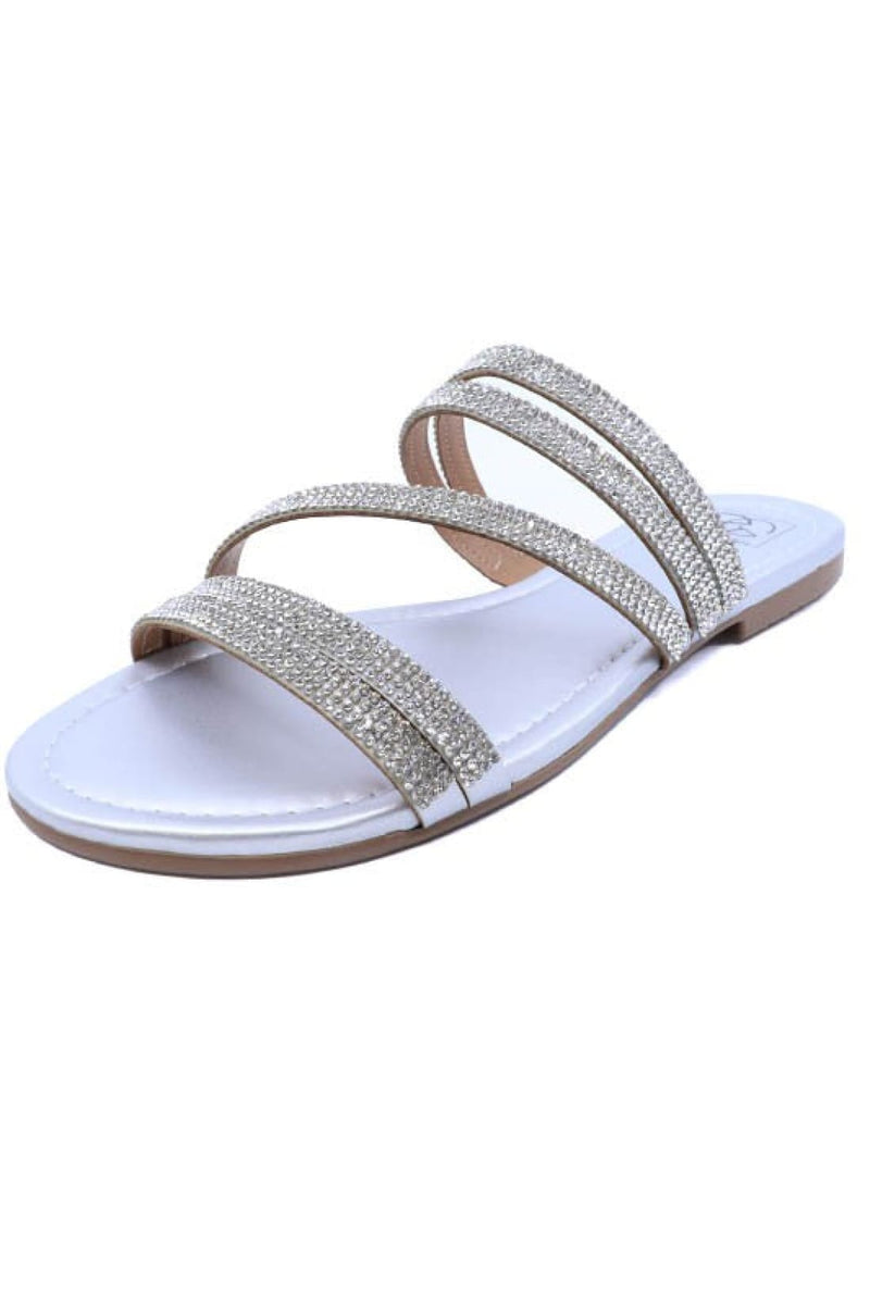 Lexi 9 Silver Rhinestone Sandals | SANDALS