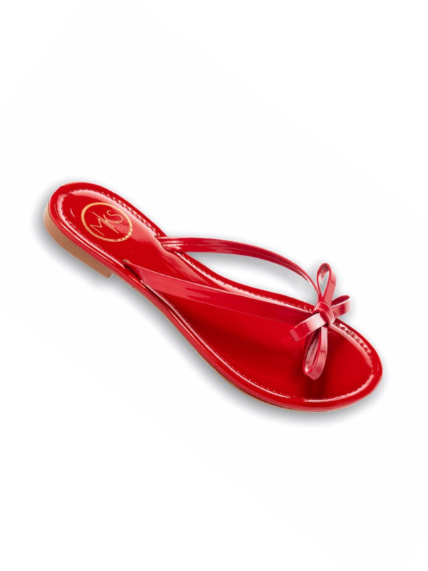 Linda 58 Red Patent Bow Sandals | SANDALS