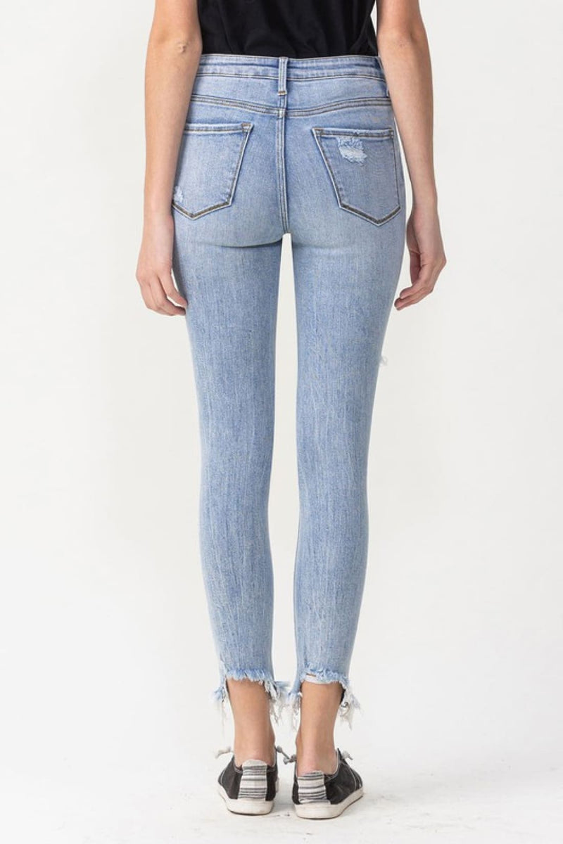 Lovervet Full Size Lauren Distressed High Rise Skinny Jeans | jeans