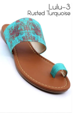 Lulu 3 Rusted Turquoise Sandals | sandals