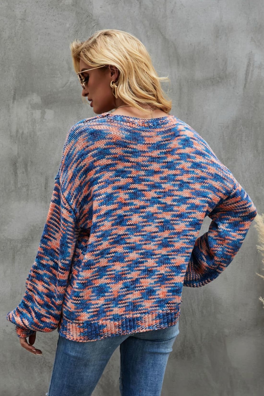 Multicolored Balloon-Sleeve Sweater - Limited Quantities