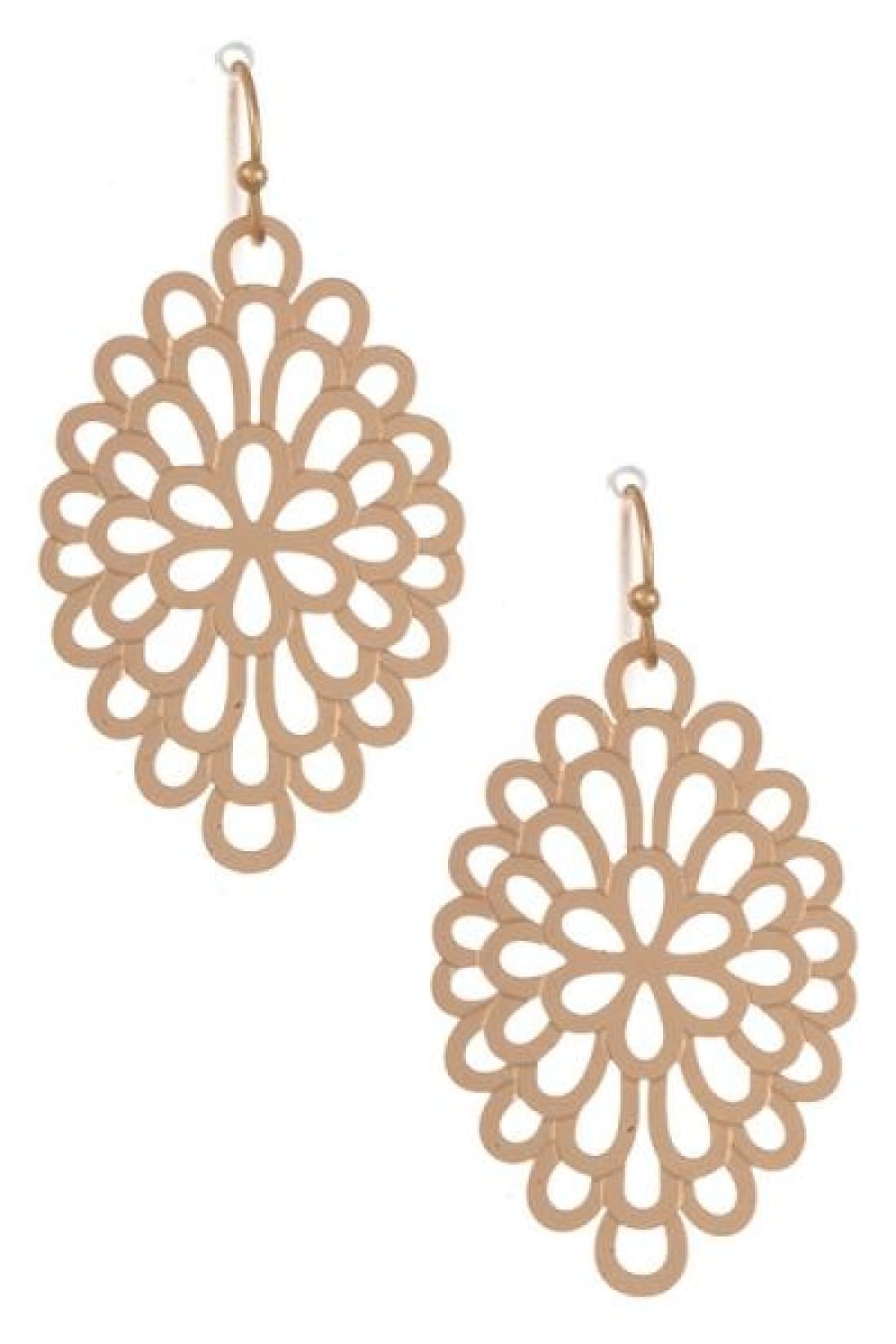Natalie Matte Filigree Earrings