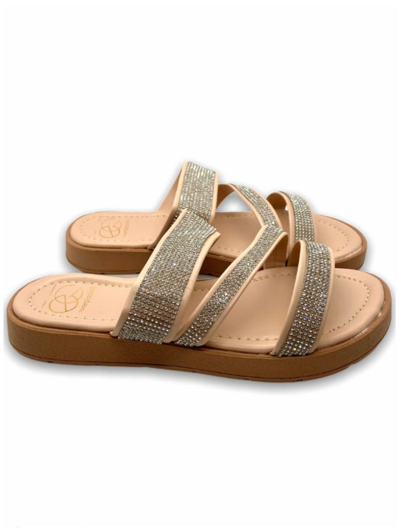 Press 1 Nude Bling Sandals | SANDALS