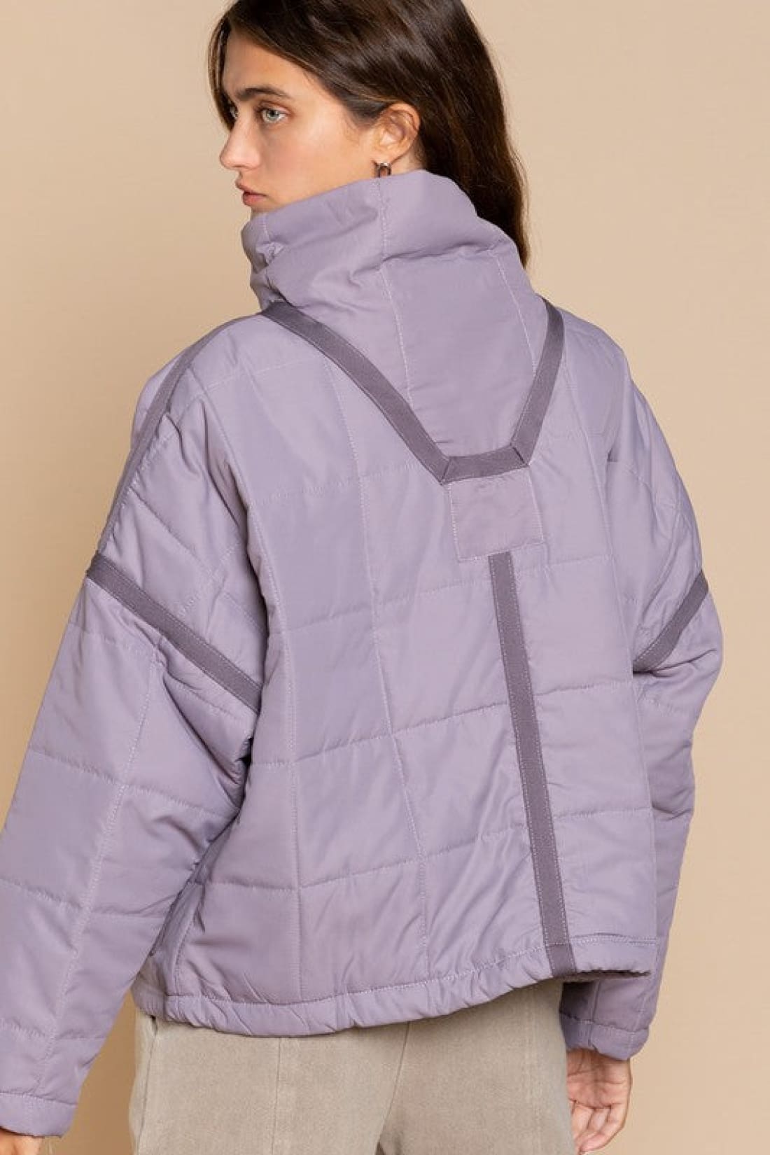 Quilted Puffer with Contrast Trim | Jackets & Coats