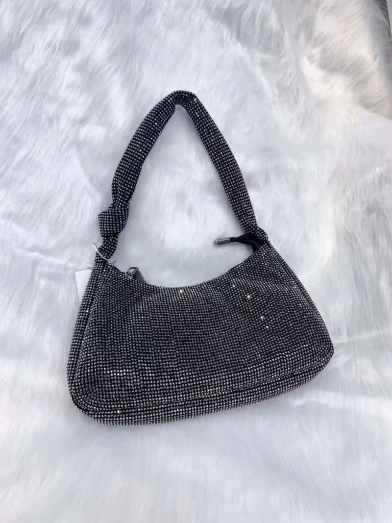 RHINESTONE SHOULDER BAG | handbag