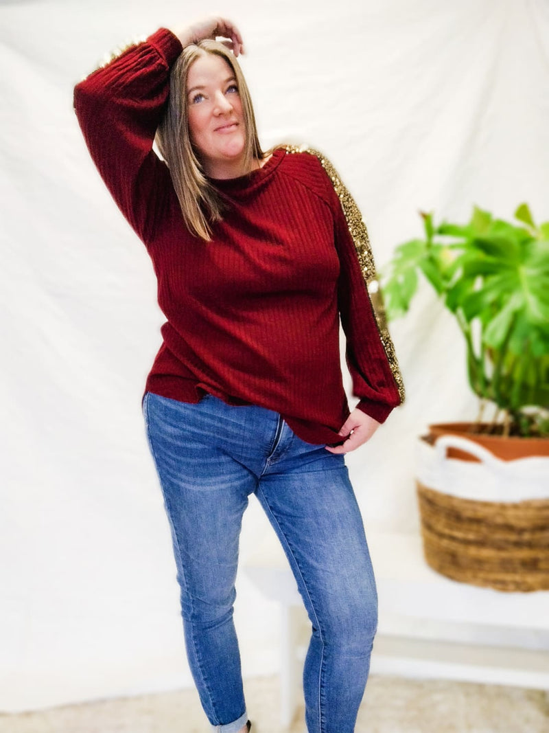 Shasta Sequin Detail Top