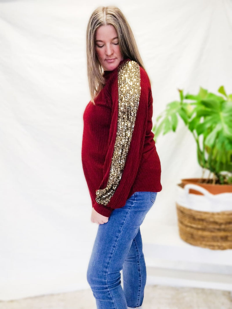 Shasta Sequin Detail Top