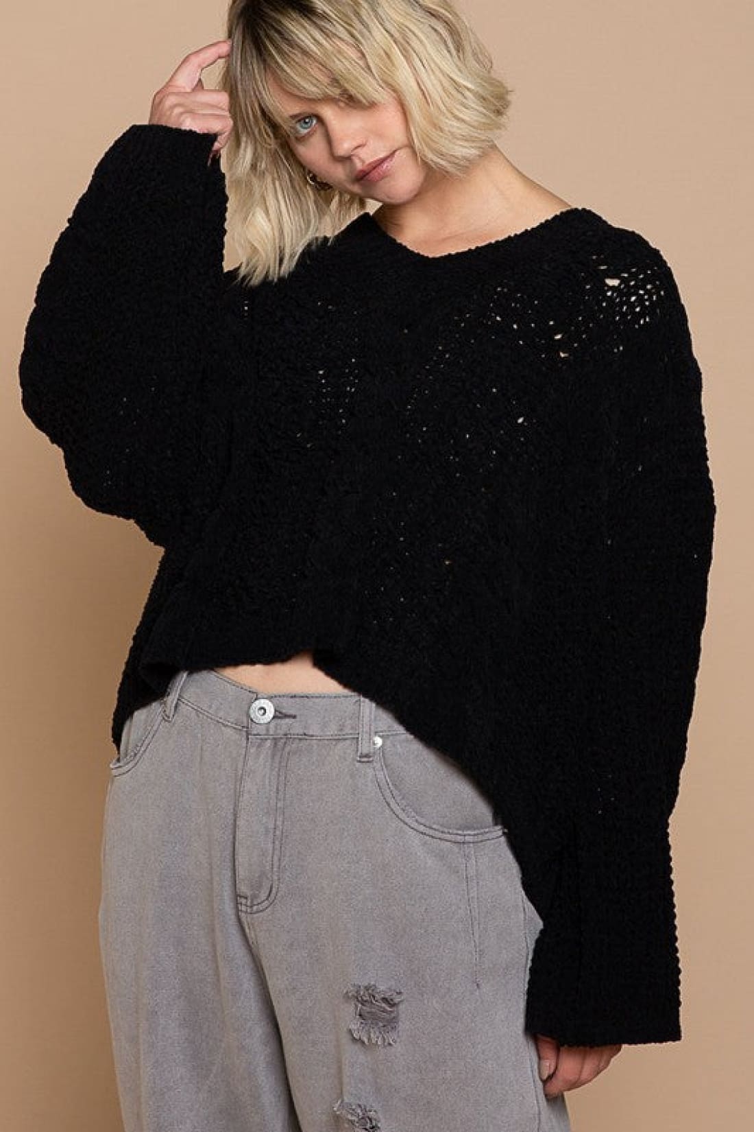 Slouchy Cableknit Sweater | Sweaters & Cardigans