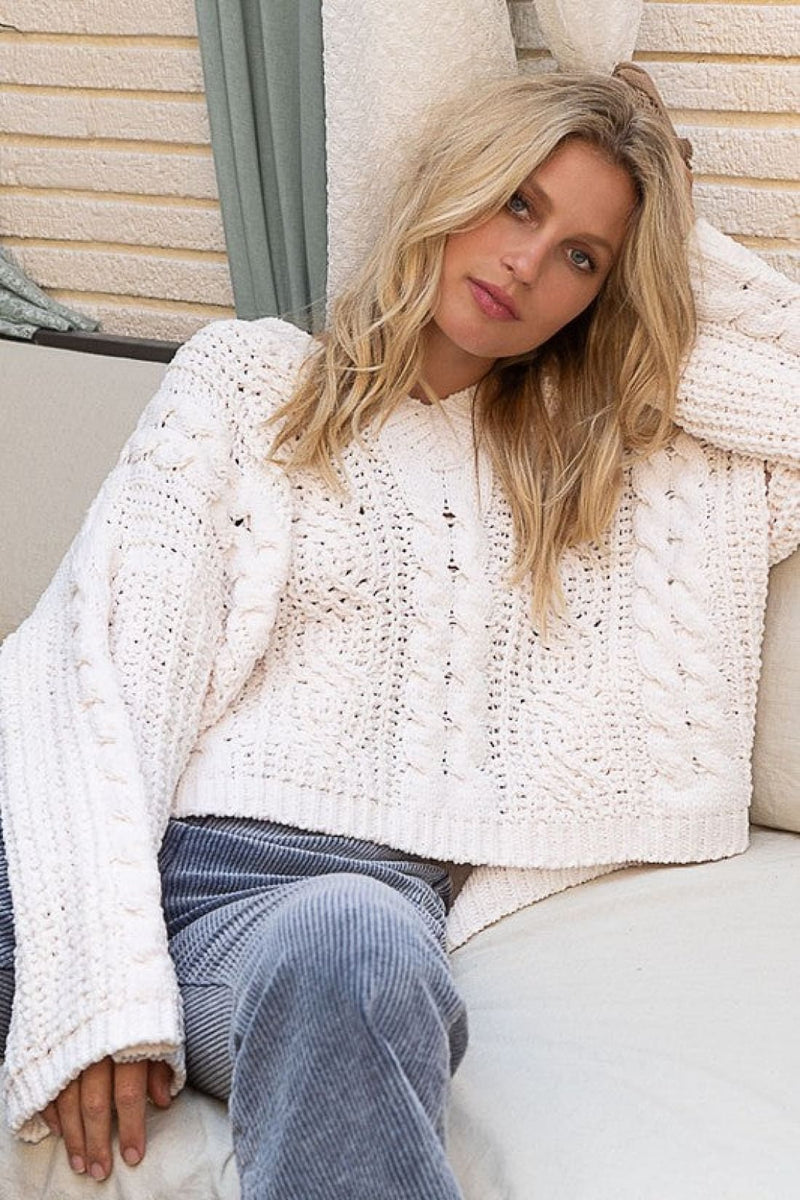 Slouchy Cableknit Sweater | Sweaters & Cardigans