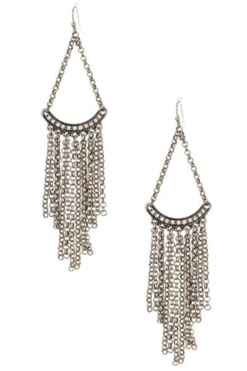 Style Boutique Fringe Boho Statement Dangle Earrings