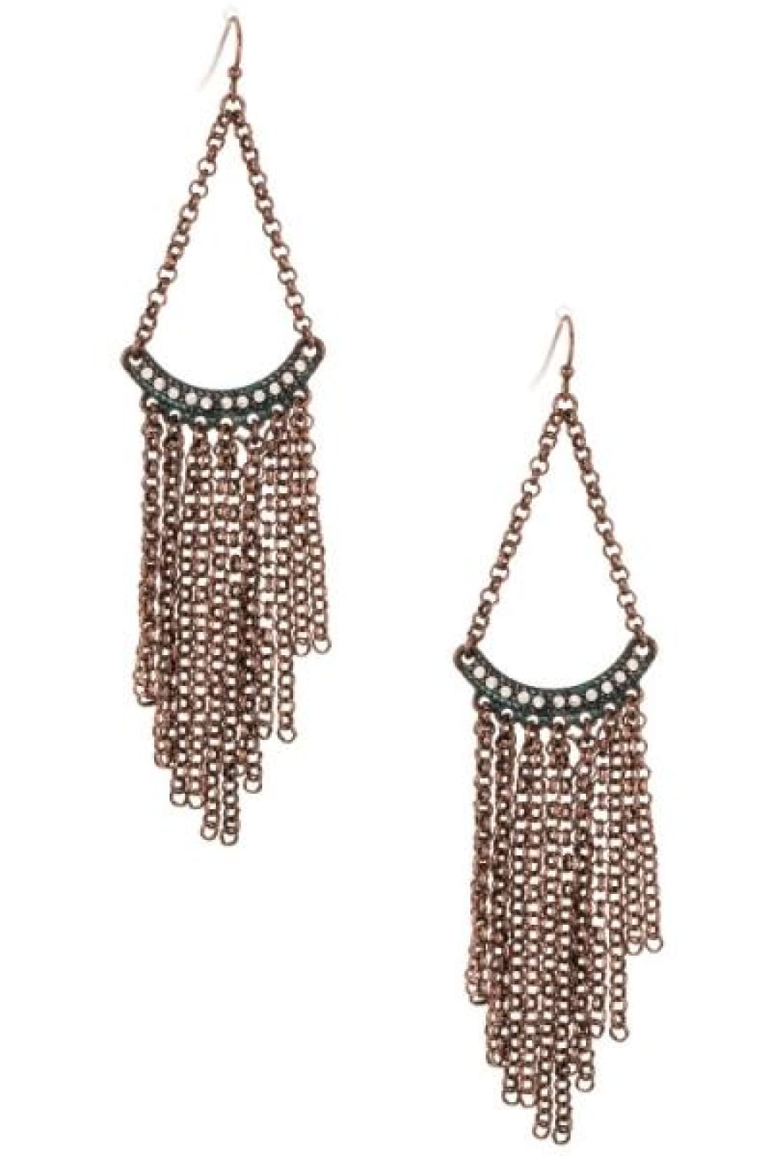 Style Boutique Fringe Boho Statement Dangle Earrings