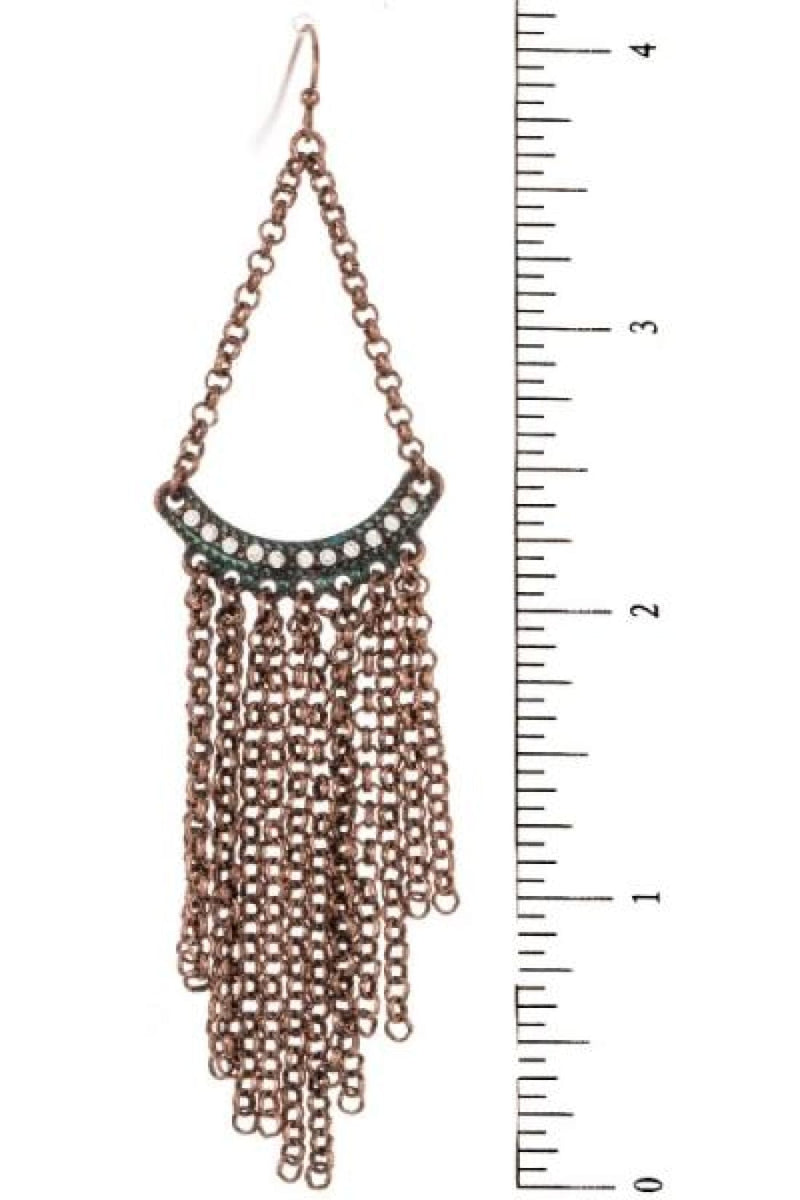 Style Boutique Fringe Boho Statement Dangle Earrings