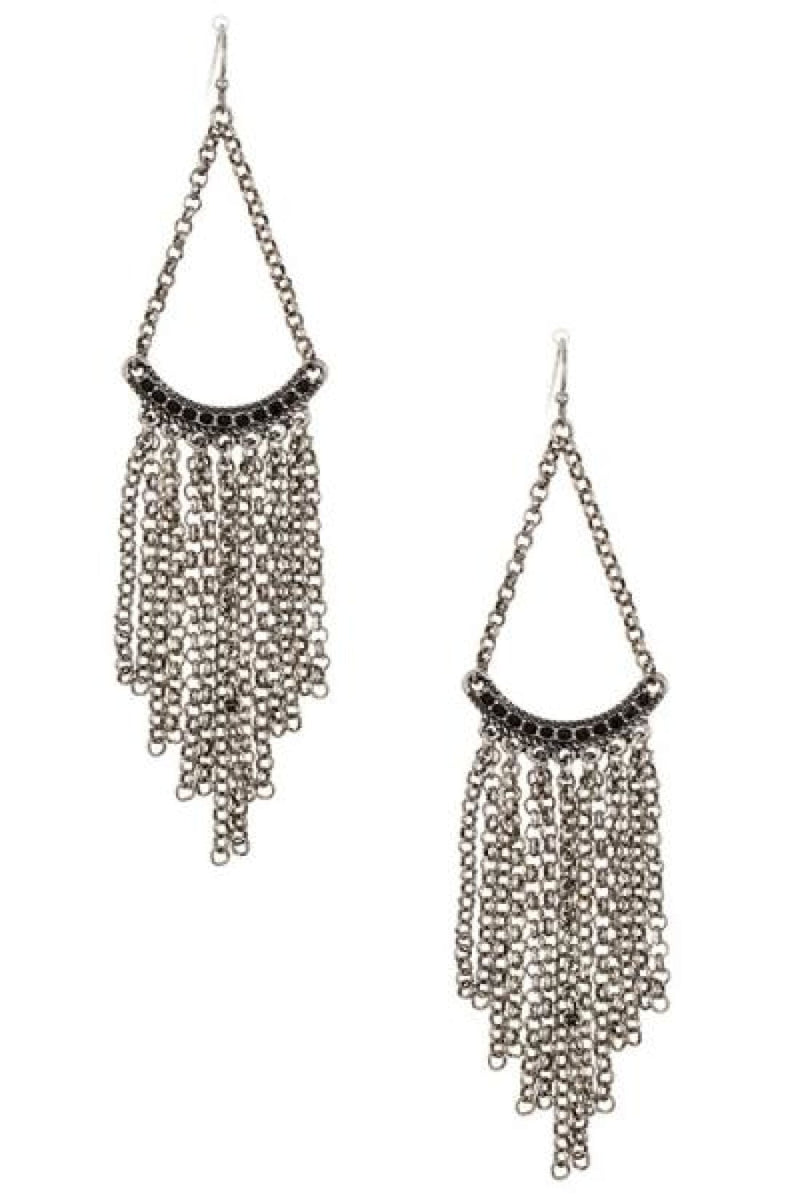 Style Boutique Fringe Boho Statement Dangle Earrings