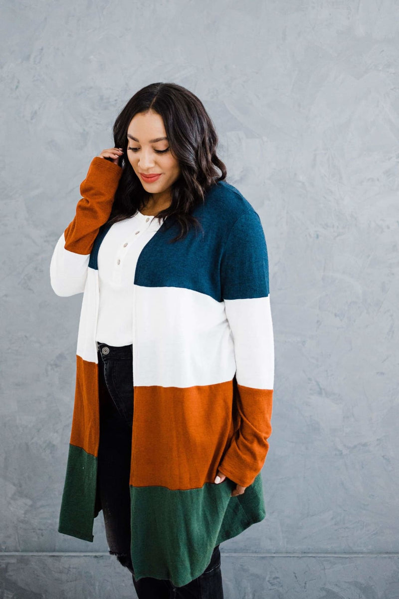 Sweater Weather Color Block Cardigan | Sweaters & Cardigans