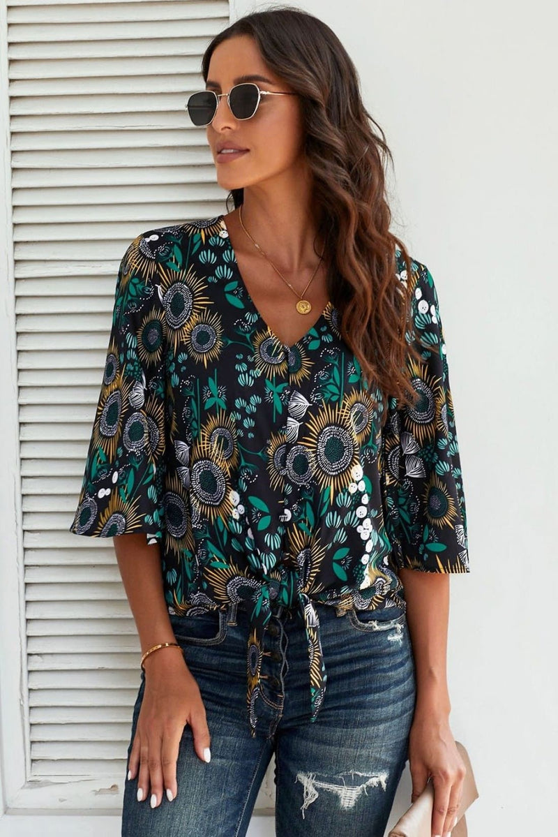 Tie-Front Kimono Top - Several Colors
