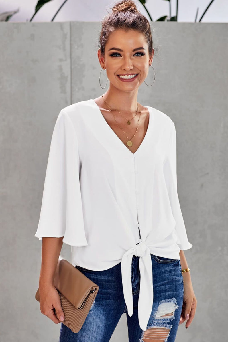 Tie-Front Kimono Top - Several Colors