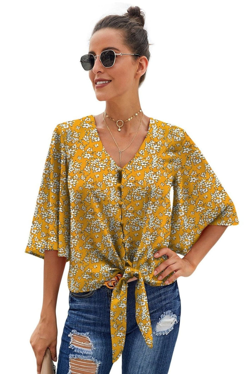 Tie-Front Kimono Top - Several Colors
