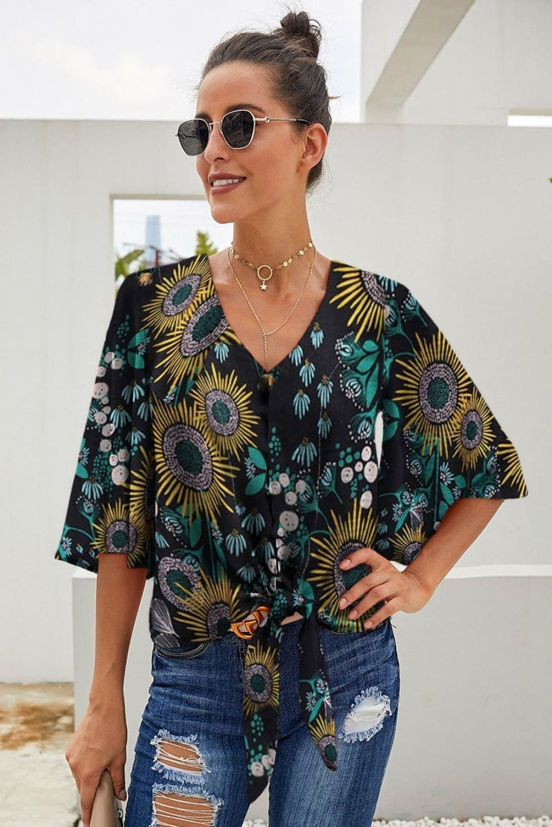 Tie-Front Kimono Top - Several Colors