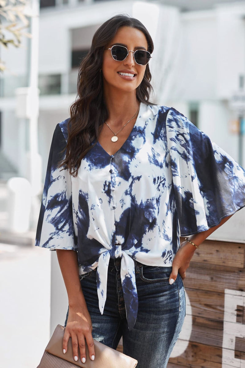 Tie-Front Kimono Top - Several Colors