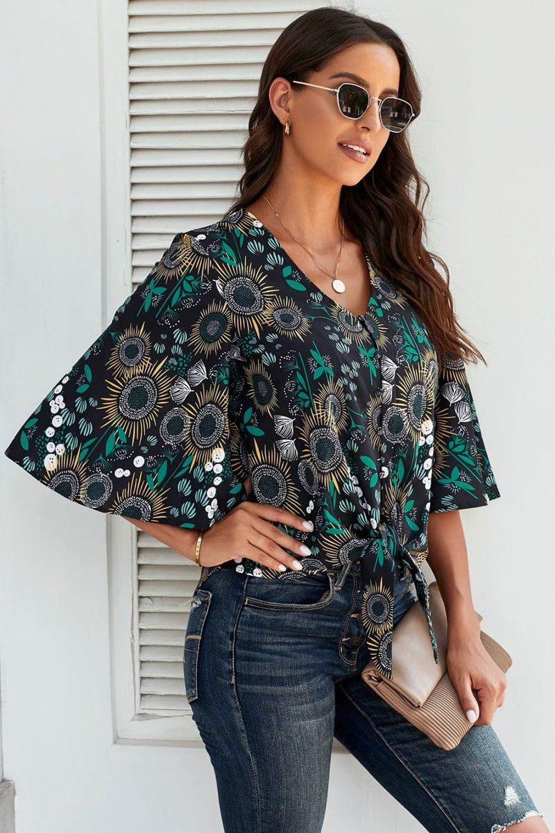 Tie-Front Kimono Top - Several Colors