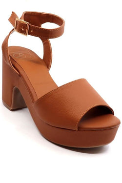 Tina 1 Tan Heels | Sandals