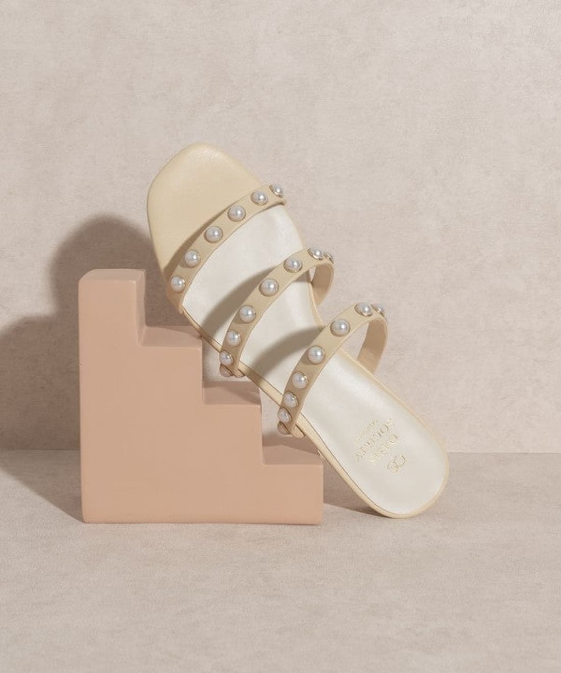 Valerie Pearl Embellished Slides | Sandals