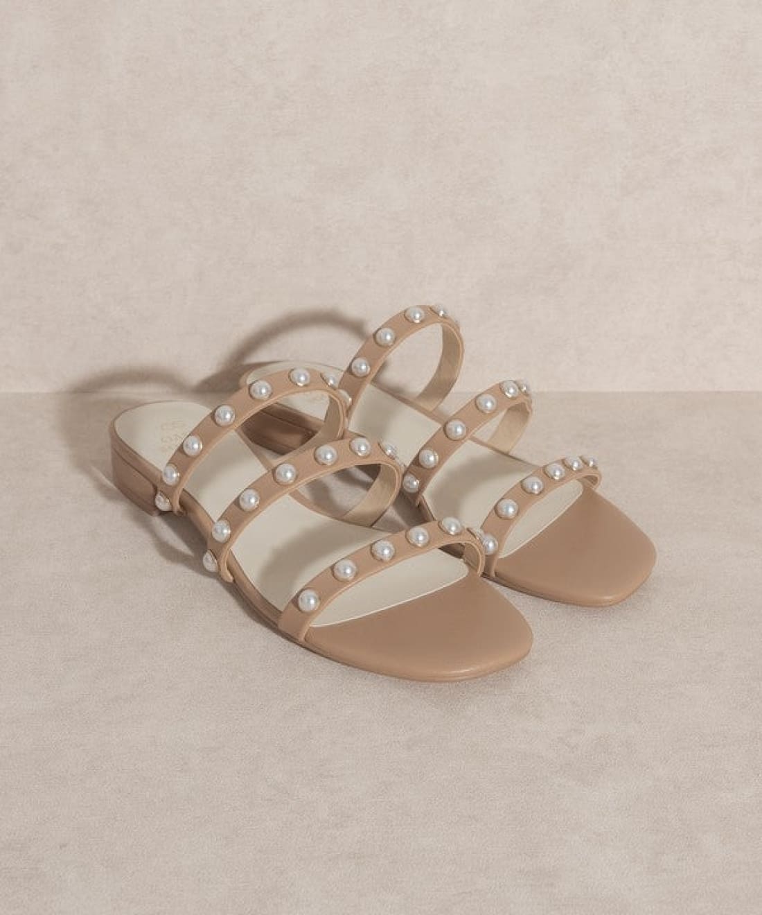 Valerie Pearl Embellished Slides | Sandals