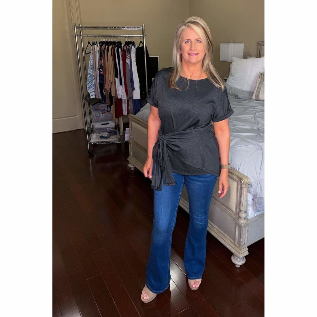 Wrap Self-Tie Waist Short Sleeve Top - Several Colors